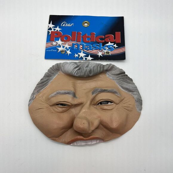 Vintage Adult Bill Clinton Soft Vinyl Half Mask Halloween Costume Dress Up Cesar - Picture 1 of 4